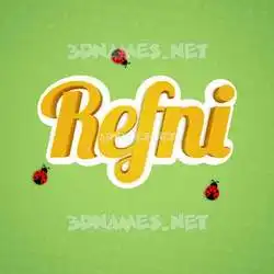 refni in Ladybugs style - 3D name wallpaper