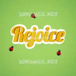 rejoice in Ladybugs style - 3D name wallpaper