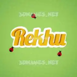 rekhu in Ladybugs style - 3D name wallpaper