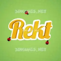 rekt in Ladybugs style - 3D name wallpaper