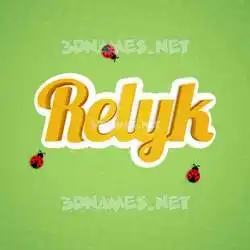 relyk in Ladybugs style - 3D name wallpaper