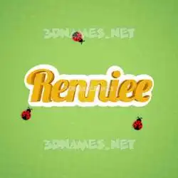 renniee in Ladybugs style - 3D name wallpaper