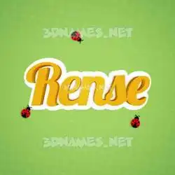 rense in Ladybugs style - 3D name wallpaper