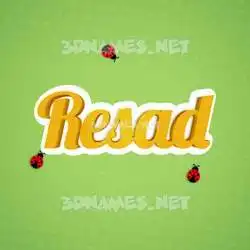 resad in Ladybugs style - 3D name wallpaper
