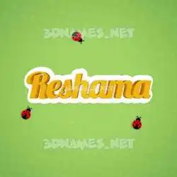 reshama in Ladybugs style - 3D name wallpaper