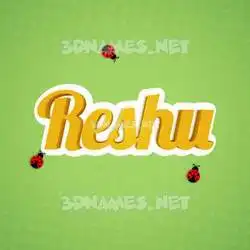 reshu in Ladybugs style - 3D name wallpaper