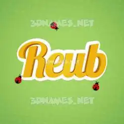 reub in Ladybugs style - 3D name wallpaper