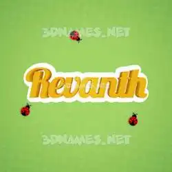 revanth in Ladybugs style - 3D name wallpaper