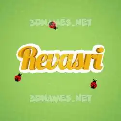 revasri in Ladybugs style - 3D name wallpaper