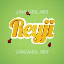 reyji in Ladybugs style - 3D name wallpaper