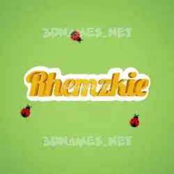 rhemzkie in Ladybugs style - 3D name wallpaper