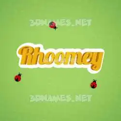 rhoomey in Ladybugs style - 3D name wallpaper