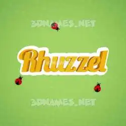 rhuzzel in Ladybugs style - 3D name wallpaper