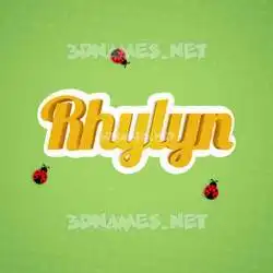 rhylyn in Ladybugs style - 3D name wallpaper