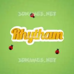 rhytham in Ladybugs style - 3D name wallpaper