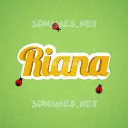 riana in Ladybugs style - 3D name wallpaper