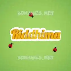 riddhima in Ladybugs style - 3D name wallpaper
