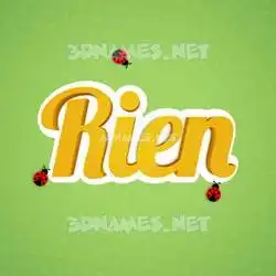 rien in Ladybugs style - 3D name wallpaper