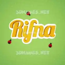 rifna in Ladybugs style - 3D name wallpaper