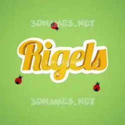 rigels in Ladybugs style - 3D name wallpaper