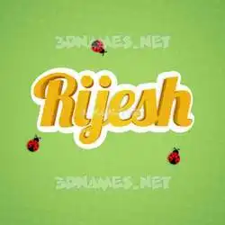 rijesh in Ladybugs style - 3D name wallpaper
