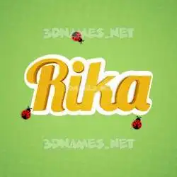 rika in Ladybugs style - 3D name wallpaper