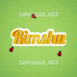 rimshu in Ladybugs style - 3D name wallpaper