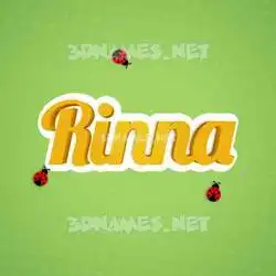 rinna in Ladybugs style - 3D name wallpaper