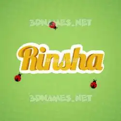 rinsha in Ladybugs style - 3D name wallpaper