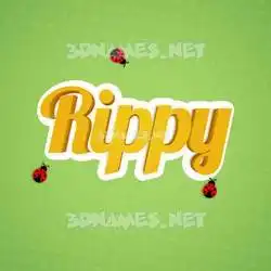 rippy in Ladybugs style - 3D name wallpaper