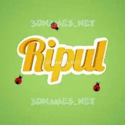 ripul in Ladybugs style - 3D name wallpaper