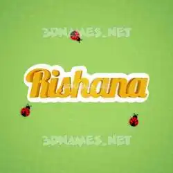 rishana in Ladybugs style - 3D name wallpaper