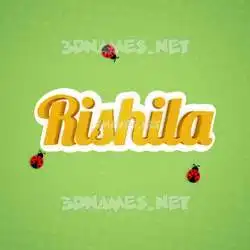 rishila in Ladybugs style - 3D name wallpaper