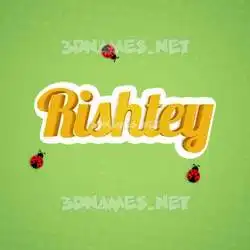 rishtey in Ladybugs style - 3D name wallpaper