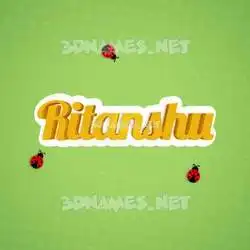 ritanshu in Ladybugs style - 3D name wallpaper