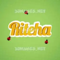 riteha in Ladybugs style - 3D name wallpaper