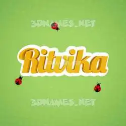 ritvika in Ladybugs style - 3D name wallpaper