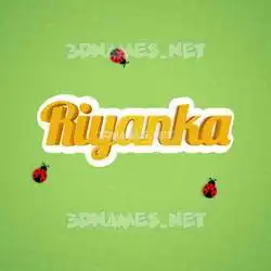 riyanka in Ladybugs style - 3D name wallpaper