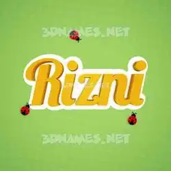 rizni in Ladybugs style - 3D name wallpaper