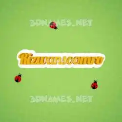 rizwansoomro in Ladybugs style - 3D name wallpaper