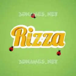 rizza in Ladybugs style - 3D name wallpaper