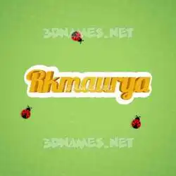 rkmaurya in Ladybugs style - 3D name wallpaper