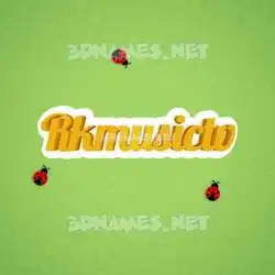 rkmusictv in Ladybugs style - 3D name wallpaper