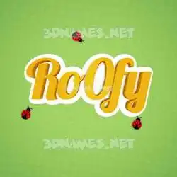 ro0fy in Ladybugs style - 3D name wallpaper