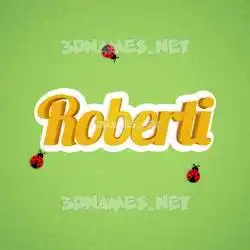 roberti in Ladybugs style - 3D name wallpaper