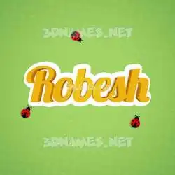 robesh in Ladybugs style - 3D name wallpaper