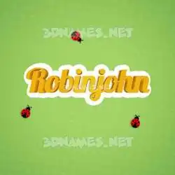 robinjohn in Ladybugs style - 3D name wallpaper