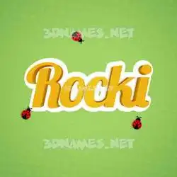 rocki in Ladybugs style - 3D name wallpaper