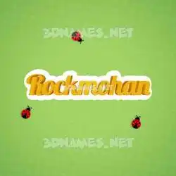 rockmohan in Ladybugs style - 3D name wallpaper