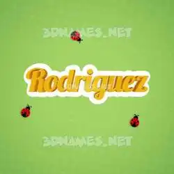 rodriguez in Ladybugs style - 3D name wallpaper